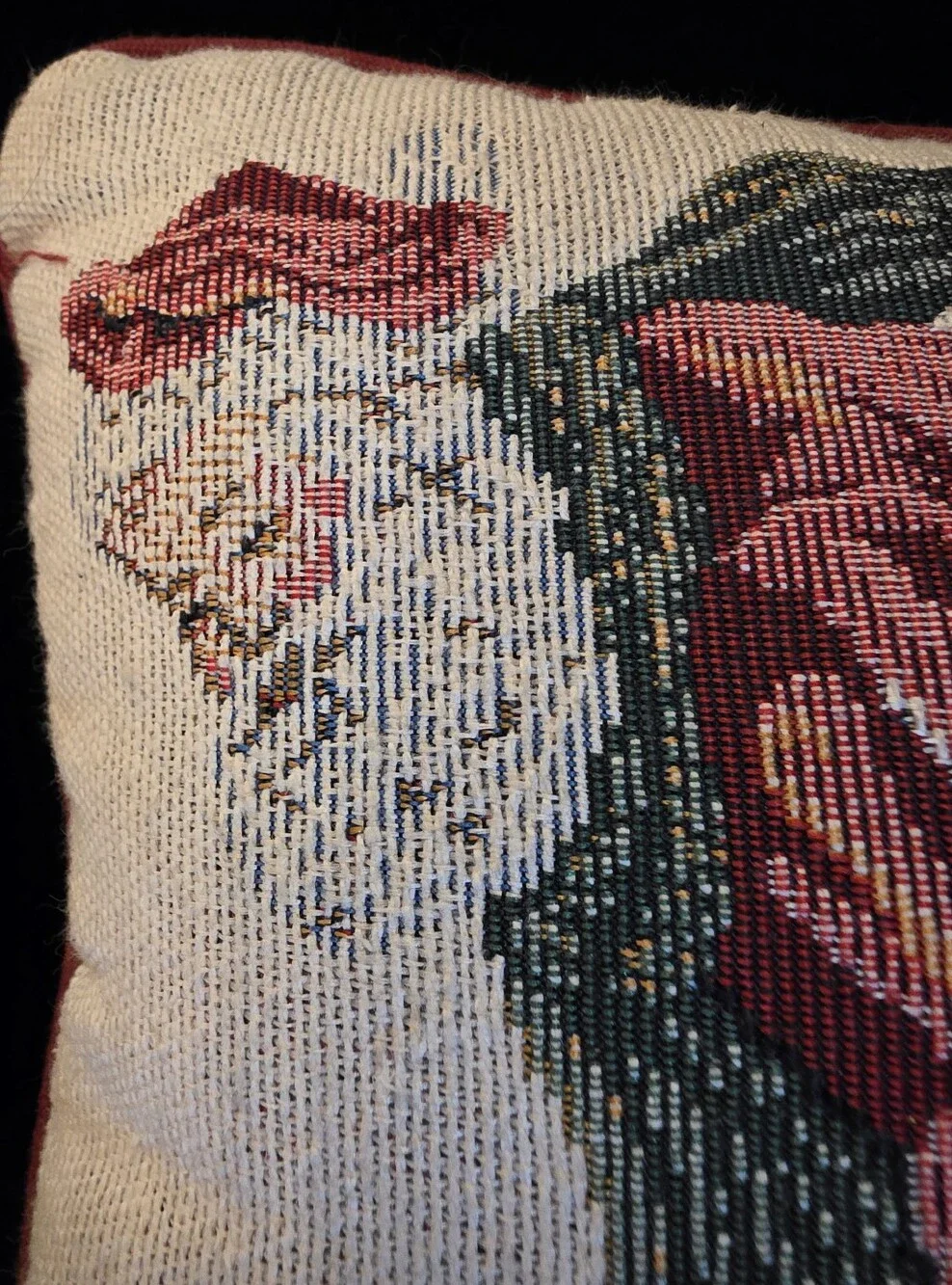 Vintage Santa Golfer Tapestry Pillow Christmas Golf Holiday Decor